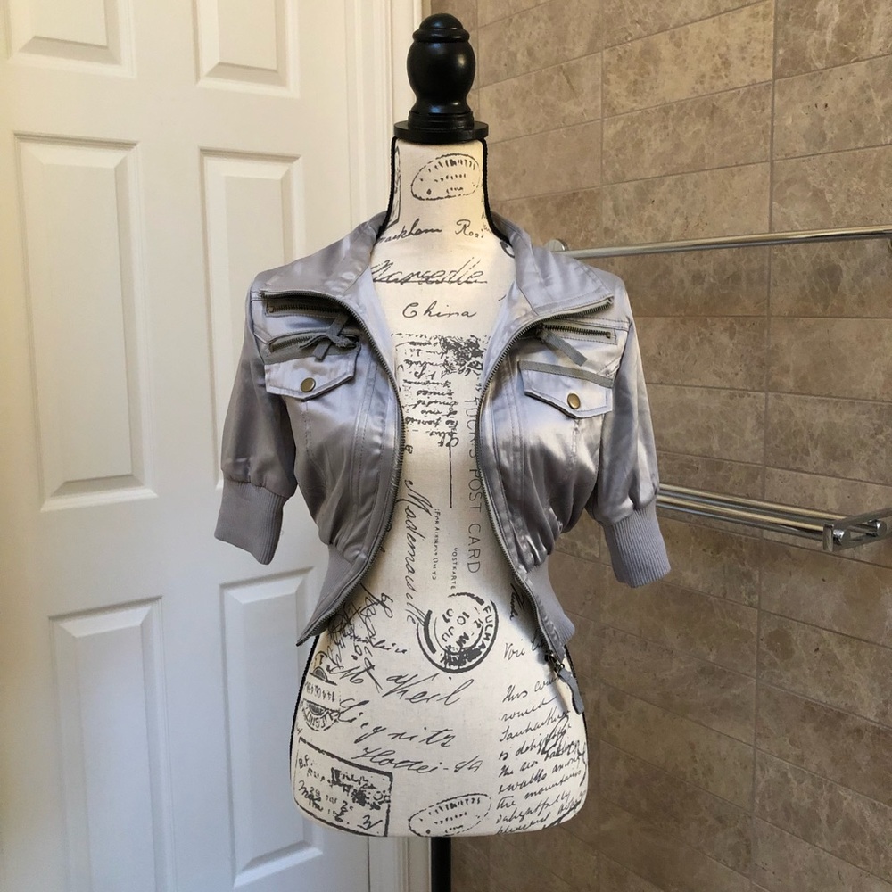 Silver Cropped Jacket